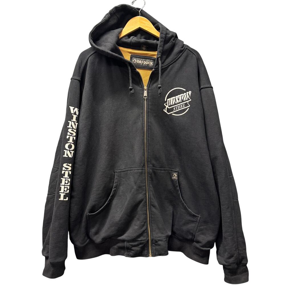 Dri Duck Crossfire Hoodie WINSTON STEEL Black Full Zip Utility Jacket Thermal